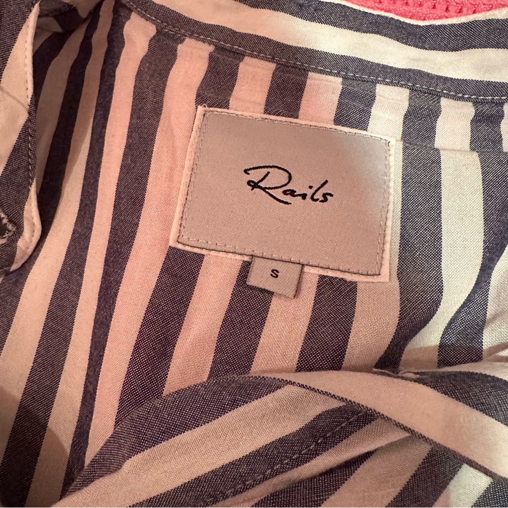 Rails Piper Button Front Striped Top - image 4